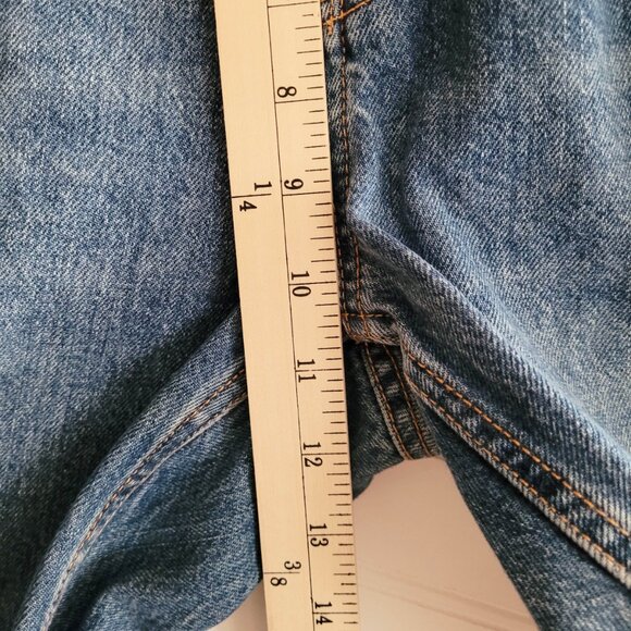 Everlane Jeans Size 27 Blue O-S Boyfriend Ripped Distressed Button Fly - Picture 8 of 14